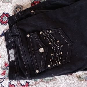 Ladies Earl Jeans Size 16 Straight Leg & embellished pockets